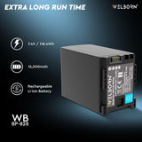 WELBORN BP 828 Rechargeable Battery Pack Compatible with XA10 to XA55, XF-40 Series, FS10 to FS400, VIXIA, LEGRIA, and HFG Series