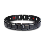 Cowboy fashion Black Stainless Steel Magnet Health Care Therapy Bio Energy Bracelet