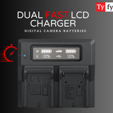 TYFY VBT380 DUAL FAST LCD CHARGER