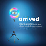 Digitek (DRL 14C RGB) 31cm LED Ring Light with 5 feet Stand for Photo & Video Shoot & More