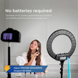 Digitek (DRL 18RT C6) Professional 46cm LED Ring Light with Remote & 158cm Light Stand, Runs on AC Power with No Shadow apertures, Ideal use for Makeup, Video Shoot, Fashion Photography & Many More