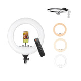 Digitek (DRL 18RT) Profesional (46cm) LED Ring Light with Remote Control, Runs on AC Power with No Shadow apertures, Ideal use for Makeup Artist, Video Shoot, Fashion Photography & Many More