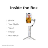 Digitek (DSG 002) is a 3 Axis Gimbal Stabilizer Specially Designed for Mobile Phones with Magnetic Fill Light