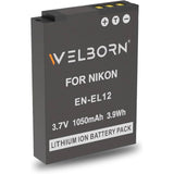 WELBORN ENEL12 Rechargeable Pack compatible with Nikon