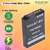 WELBORN ENEL12 Rechargeable Pack compatible with Nikon