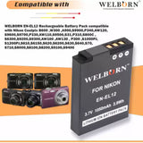 WELBORN ENEL12 Rechargeable Pack compatible with Nikon