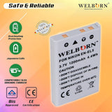 WELBORN ENEL5 Rechargeable Battery Pack Compatible with Nikon Coolpix P530, 3700, 4200, 5200, 5900, 7900, P100, 3, P4, P500, P5000, P510, P5100, P520, P6000, P80, P90, S10