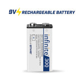 ENVIE (9v Infinite) Ni-Mh 300mAh Capacity (Set of 2) Ready to Use Rechargeable Battery