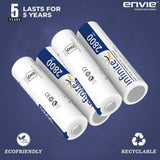 ENVIE (AA28004PL) AA Rechargeable Batteries | High Capacity Ni-MH | 2800 mAh | Low Self Discharge | Pre-Charged (Pack Of 4) (AA28004PL)