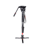 KODAK M575 with Metal Hydraulic Head & 3 Level Support Base Monopod (Black, Supports Up to 6000 g)