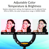 KODAK R7 20" Ring Light with Flexible Smartphone Holder, DSLR Camera Holder, Double Side Mirror, Wireless Remote