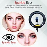 KODAK R7 20" Ring Light with Flexible Smartphone Holder, DSLR Camera Holder, Double Side Mirror, Wireless Remote