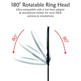 KODAK R7 20" Ring Light with Flexible Smartphone Holder, DSLR Camera Holder, Double Side Mirror, Wireless Remote