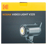 KODAK V225 Video Light Without Reflector|Adjustable Color Temp 3200K-5600K|High Brightness|Flexible Light Weight|CRI 96 with Lamp Cover|Ideal for Shooting & Photography| Remote Control|Power Cord