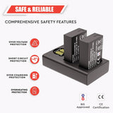 WELBORN LP E17 Dual Battery and Charger Combo Pack for Canon Camera EOS M3 M5 M6 77D 200D 750D 760D 800D 8000D 9000D Rebel T6s T6i T7i SL2 Kiss X8i