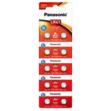 Panasonic LR41 Alkaline Button Batteries, 100-Pcs (Set of 10)