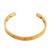 Cowboy Fashion Measurement Scale 18K Gold Stainless Steel Bangle Cuff Kada for Men