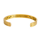 Cowboy Fashion Measurement Scale 18K Gold Stainless Steel Bangle Cuff Kada for Men