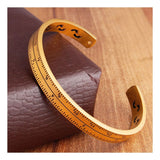 Cowboy Fashion Measurement Scale 18K Gold Stainless Steel Bangle Cuff Kada for Men