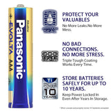 Panasonic Evolta LR03EGDG Premium AAA Alkaline Batteries - Set of 10 (40pcs), Long-Lasting Power, Mercury-Free, Anti-Leak Seal - 10-Year Protection