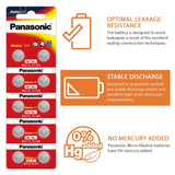 Panasonic LR44 Alkaline Coin Battery 1.5v- Set of 10 (100pcs)