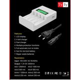 TYFY Quick LCD Charger for AA/AAA Ni-MH/Ni-Cd Rechargeable batteries, LCD Batteries, LCD battery display