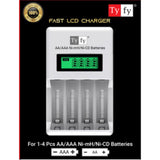 TYFY Quick LCD Charger for AA/AAA Ni-MH/Ni-Cd Rechargeable batteries, LCD Batteries, LCD battery display