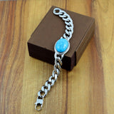 Cowboy Fashion Salman Khan Curb Cuban 316L Surgical Stainless Steel Bracelet For Men