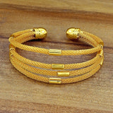 Cowboy Fashion Stylish Filigree Just Like Gold Cuff Kada Bangle Bracelet for Women