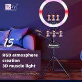 TYFY TRL 19H 60W BI+RGB LED RINGLIGHT WITH REMOTE AND MIRROR for YouTube | Photo-Shoot | Video Shoot | Live Stream | Reels | Makeup & Vlogging