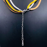 Cowboy fashion Triple Layer Gold Silver Rose 18K Gold Stainless Steel Snake Necklace Chain for Women