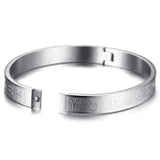 Cowboy fashion Zodiac Star Sign Stainless Steel Openable Kada Bangle Bracelet for Men
