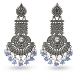 Cowboy Fashion Party Sterling Silver Zinc Base Star Embedded Earring Danglers Agate For Girls Women