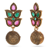 Cowboy Fashion Classic Gold Plated Zinc Alloy Leaf Pearl Agate Earring For Girls Women