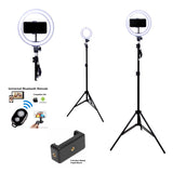 Tyfy Premium Quality 10 Inch Led Ring Light Set With 7ft Light Stand + Bluetooth Wireless Remote