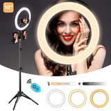 Tyfy Premium Quality 10 Inch Led Ring Light Set With 7ft Light Stand + Bluetooth Wireless Remote