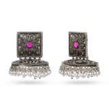 Cowboy Fashion Traditional Sliver Plated Zinc Alloy Earring Drops & Danglers Agate For Girls Women