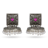 Cowboy Fashion Traditional Sliver Plated Zinc Alloy Earring Drops & Danglers Agate For Girls Women
