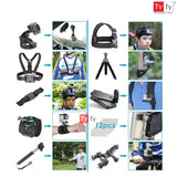 Tyfy ALL IN ONE 62 Accessories Kit for GOPRO HERO, DJI OSMO ACTION, AKASO, APEMAN,  INSTA360,SJCAM, SONY Action Cameras Etc...