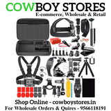 Tyfy ALL IN ONE 62 Accessories Kit for GOPRO HERO, DJI OSMO ACTION, AKASO, APEMAN,  INSTA360,SJCAM, SONY Action Cameras Etc...