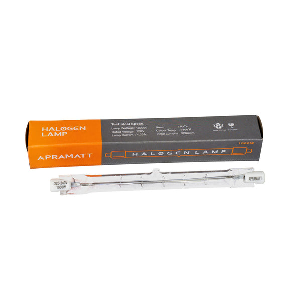Apramatt 1000W Halogen Lamp Color Box (In 12 Pack Inner Box Packing)