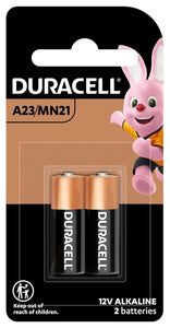 Duracell Specialty Alkaline MN21 Battery 12V, Pack of 2 (A23 / 23A / V23GA / LRV08 / 8LR932) Suitable for use in Remote Controls, Wireless doorbells and Security Systems