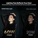 KODAK V70 Video LCD Display Light with Color Temperature 2800K-6800K | CRI 90 with Lumen of 7800 | Wireless Remote Control |  Brightness Adjustment | Fan Indicator Light | FX Mode Button | Flexible & Light Weight