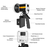 KODAK V70 Video LCD Display Light with Color Temperature 2800K-6800K | CRI 90 with Lumen of 7800 | Wireless Remote Control |  Brightness Adjustment | Fan Indicator Light | FX Mode Button | Flexible & Light Weight