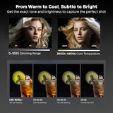 KODAK V70 Video LCD Display Light with Color Temperature 2800K-6800K | CRI 90 with Lumen of 7800 | Wireless Remote Control |  Brightness Adjustment | Fan Indicator Light | FX Mode Button | Flexible & Light Weight