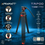 Apramatt AP-7600H (Tripod) |Ideal For Studio photography, Outdoor and travel shoots