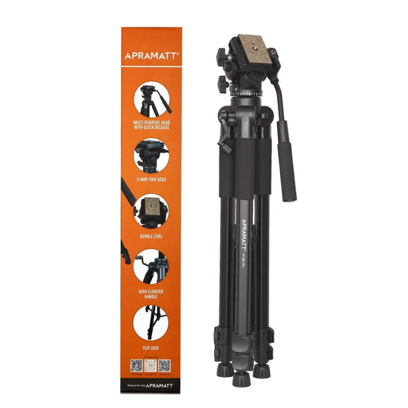 Apramatt AP 880 Pro Tripod | Ideal for supporting DSLRs, mirrorless cameras, camcorders