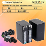 WELBORN BP970G Rechargeable Battery Pack Compatible with Canon CF100,XF105,XF200,XF205,XF300,XF305,EOS C100,C100 Mark II, C500,C300,C300 PL |Canon Camera Battery