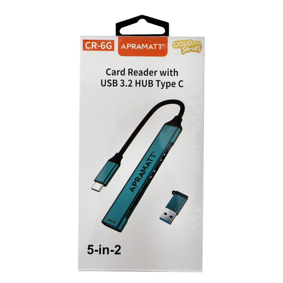 Apramatt CR 6G + Adapter (5 in 1 USB C to USB3.0 + USB2.0 * 2+ SD + Micro SD)