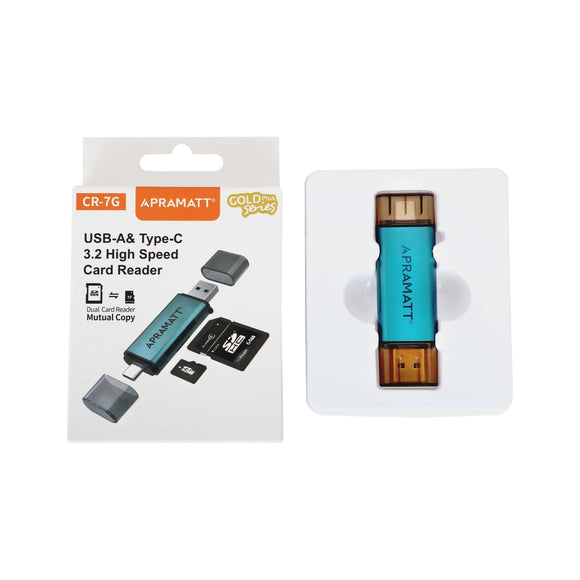 Apramatt CR 7G (2 in 1 USB3.0 and USB-C 3.0 to SD and Micro SD)